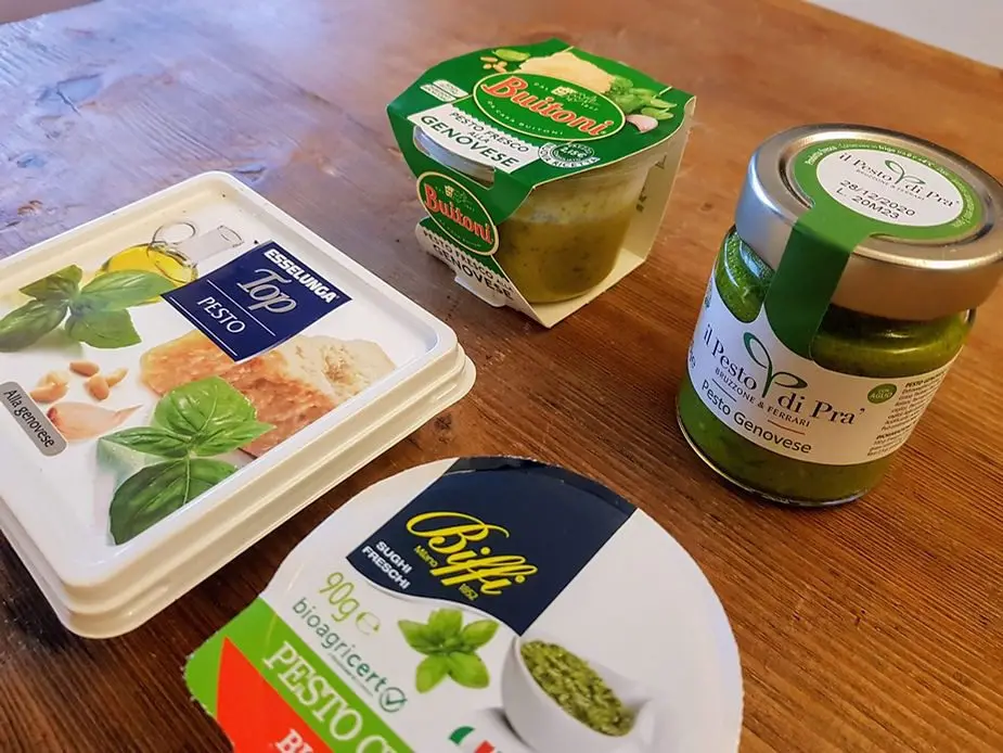 Prova d'assaggio di pesto alla genovese