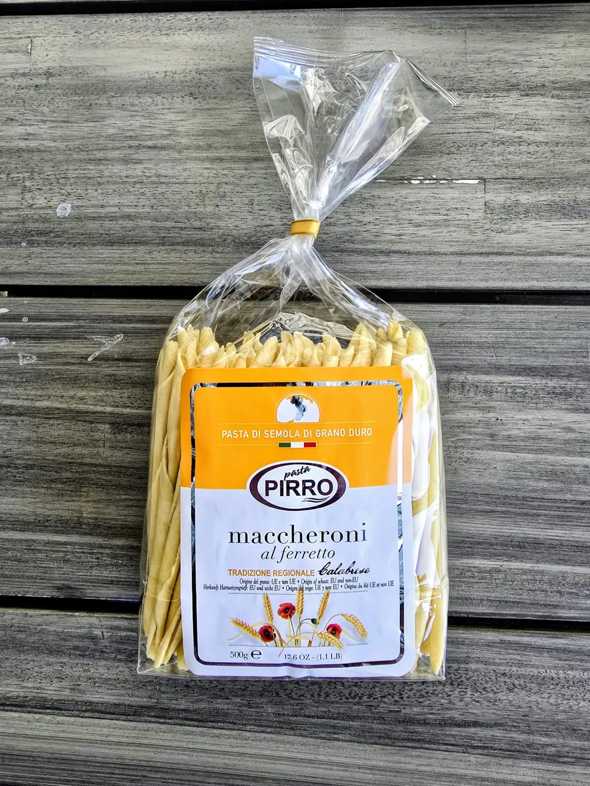 Maccheroni al ferretto Pirro — versione secca