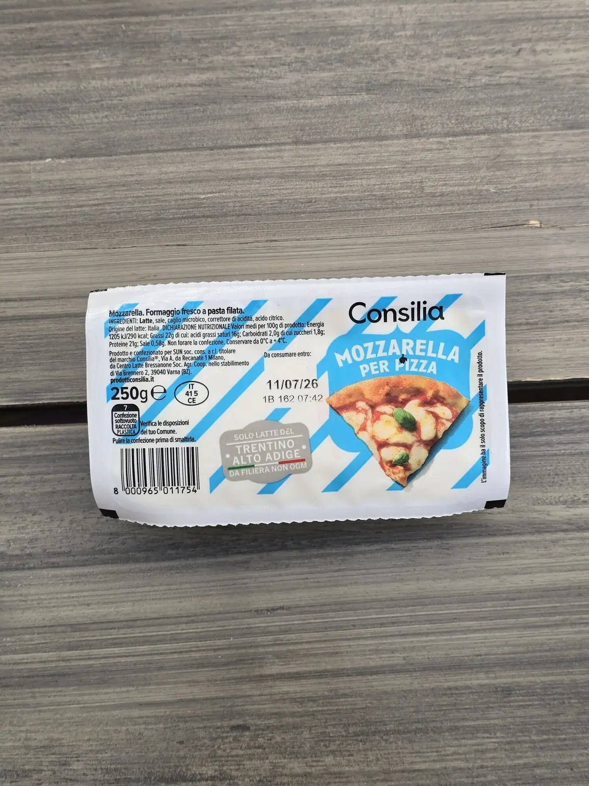 Mozzarella per pizza Consilia, un Brimi in incognito