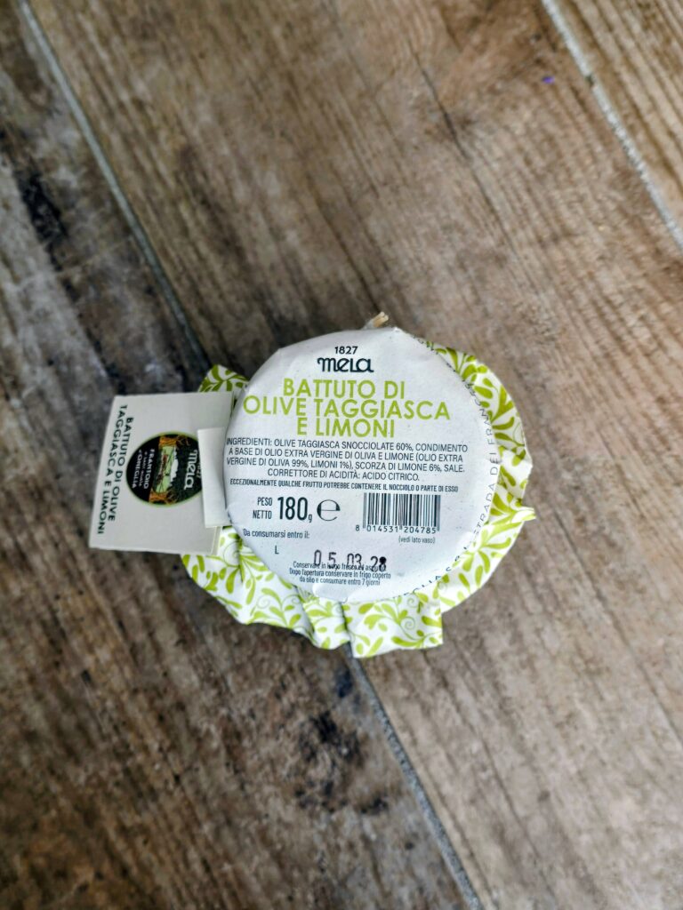 Battuto di olive Taggiasche e limoni del Frantoio Sant'Agata d'Oneglia